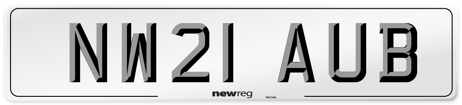 NW21 AUB Number Plate from New Reg
